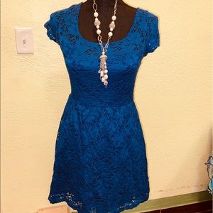 Blue knee Dress